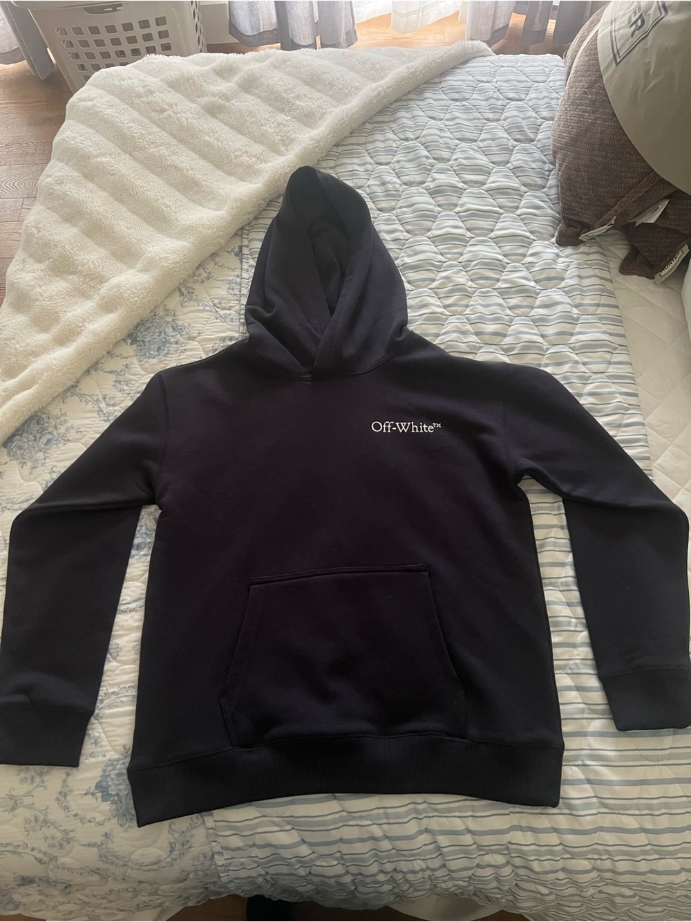 Off-White Black Logo Pullover Hoodie